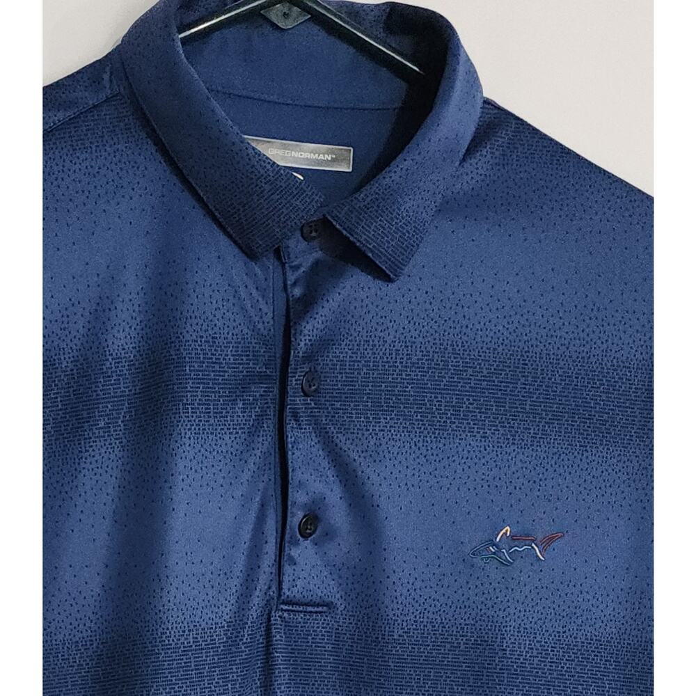 Greg Norman Collection Blue Golf Shirt‎ size Large